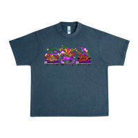 Midnight Navy Mardi Gras Farm Trucks Urban Heavy Tee - FaDigitalArtStudio