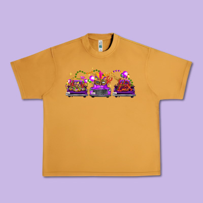 Mardi Gras Farm Trucks Urban Heavy Tee Designed By Fadigitalartstudio