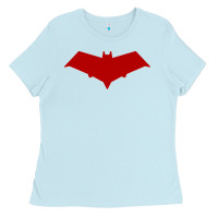 Baby Blue red hood Ladies Tee - ArtChic