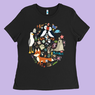 Puffin Rock Gift For Fans Puffin Rock Characters Ladies Tee Designed By Artchic