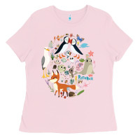 Bubblegum Pink Puffin Rock gift for fans puffin rock characters Ladies Tee - ArtChic