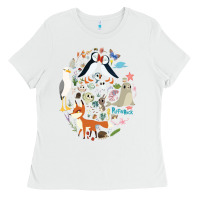 White Puffin Rock gift for fans puffin rock characters Ladies Tee - ArtChic