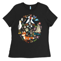 Puffin Rock Gift For Fans Puffin Rock Characters Ladies Tee | Teevron
