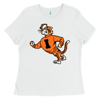 White Vintage Walking Angry Tiger Idaho State Ladies Tee - ArtChic