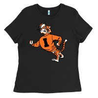 Black Vintage Walking Angry Tiger Idaho State Ladies Tee - ArtChic