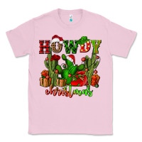 Bubblegum Pink howdy christmas with cactusses Classic Tee - CowGirlArtShop
