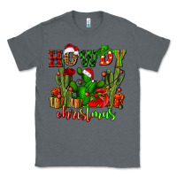 Charcoal Heather howdy christmas with cactusses Classic Tee - CowGirlArtShop