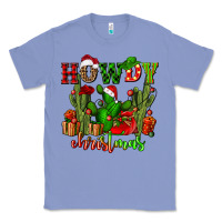 Colony Blue howdy christmas with cactusses Classic Tee - CowGirlArtShop