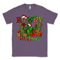 Lavender howdy christmas with cactusses Classic Tee - CowGirlArtShop