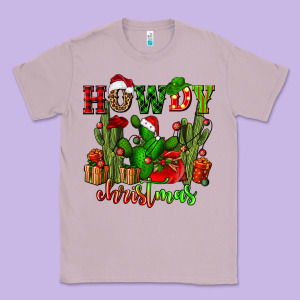 Howdy Christmas With Cactusses Classic Tee Designed By Cowgirlartshop
