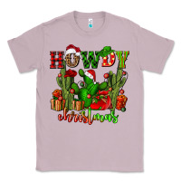 Lilac howdy christmas with cactusses Classic Tee - CowGirlArtShop