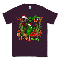 Plum howdy christmas with cactusses Classic Tee - CowGirlArtShop