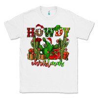 White howdy christmas with cactusses Classic Tee - CowGirlArtShop