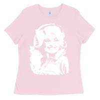 Bubblegum Pink dolly parton distressed photo Ladies Tee - ArtChic