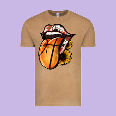 Basketball Tongue Vintage Tee Designed By Jasminsmagicworld