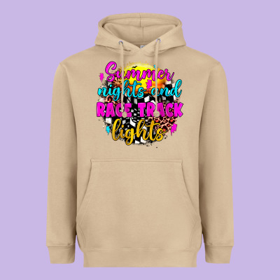 Summer Nights And Race Track Lights Heavyweight Hoodie Designed By Jahusdesignshop