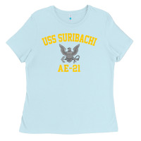 Baby Blue uss suribachi ae 21 t shirt Ladies Tee - StudioElite