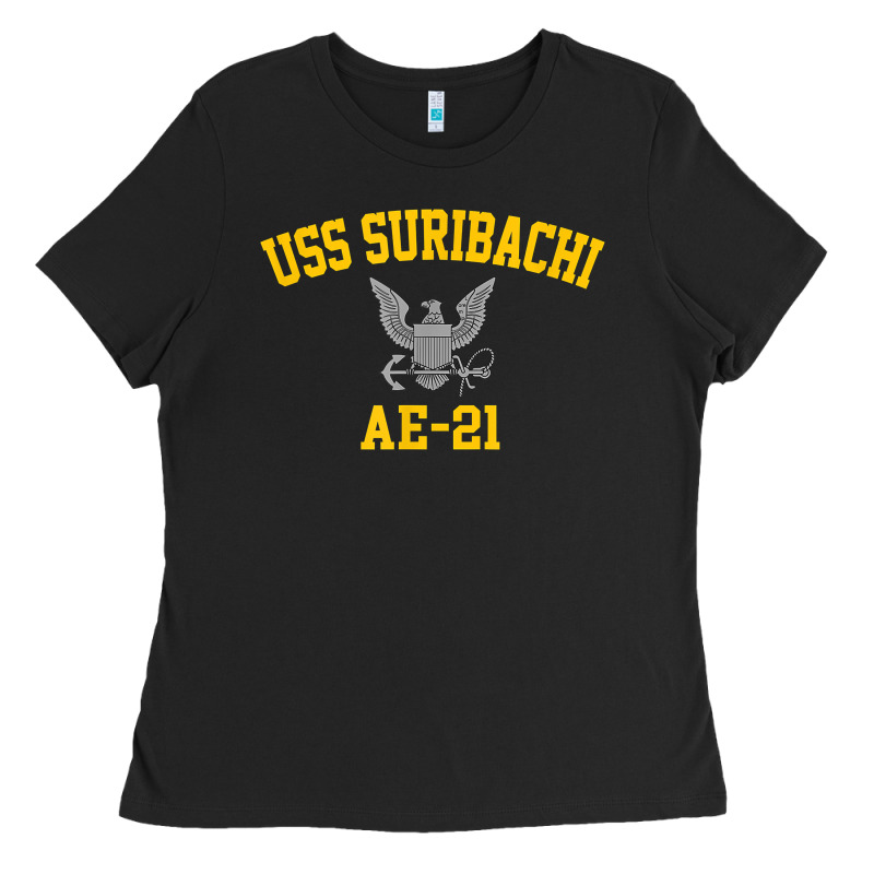 Uss Suribachi Ae 21 T Shirt Ladies Tee by StudioElite | Teevron