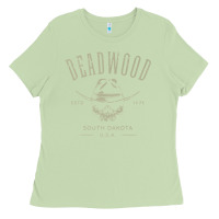 Matcha deadwood south dakota usa distressed skull design souvenir premium t s Ladies Tee - StudioElite