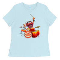 Baby Blue The muppets animal drummer Ladies Tee - StudioElite