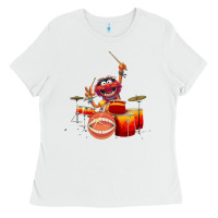 White The muppets animal drummer Ladies Tee - StudioElite