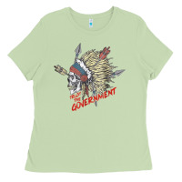 Matcha trust the government skull native american chief native t shirt Ladies Tee - StudioElite