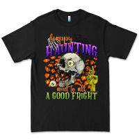 Black happy haunting and to all a good fright Premium Tee - CowGirlArtShop