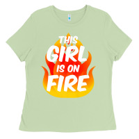 Matcha This Girl Is On Fire Fierce Lady Woman Power Go Girls Fiery Ladies Tee - StudioElite
