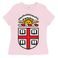 Bubblegum Pink brown university Ladies Tee - StudioElite