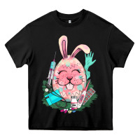 Black Easter egg Nurse Easter Day Heavy Core Tee - HowdyJamesFarm