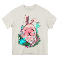 Cream Easter egg Nurse Easter Day Heavy Core Tee - HowdyJamesFarm