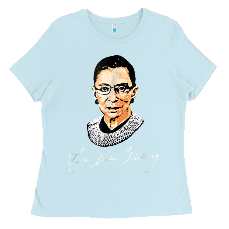 Rbg Ruth Bader Ginsburg Feminist T Shirt   Signature Art Ladies Tee by StudioElite | Teevron
