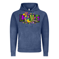 Vintage Denim mardi gras love Vintage Hoodie - FaDigitalArtStudio