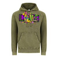 Vintage Olive mardi gras love Vintage Hoodie - FaDigitalArtStudio