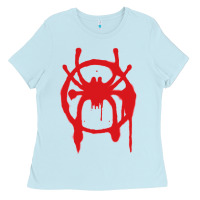 Baby Blue Into the Spider-Verse Ladies Tee - StudioElite