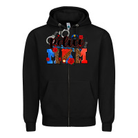 Black police mom Zipper Hoodie - AdoDesignShop