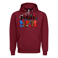 Burgundy police mom Zipper Hoodie - AdoDesignShop