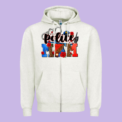 Police Mom Zipper Hoodie Designed By Adodesignshop