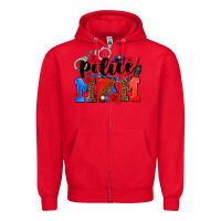 Red police mom Zipper Hoodie - AdoDesignShop