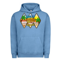 Pigment Pebble Blue sunrise sunburn sunset repeat Urban Hoodie - JahusDesignShop