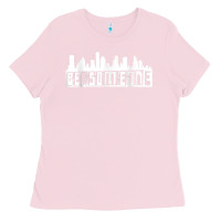 Bubblegum Pink be someone h town houston texas skyline. t shirt Ladies Tee - StudioElite