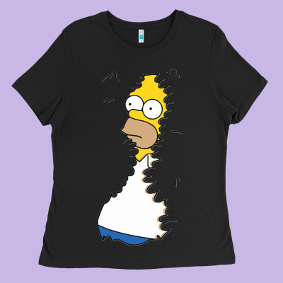 Homer In Hedges Classic Ladies Tee Designed By Studioelite