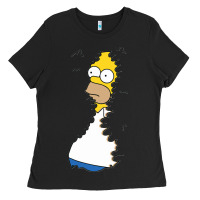 Black Homer In Hedges Classic Ladies Tee - StudioElite
