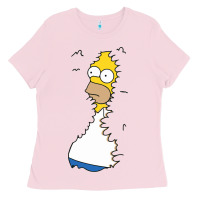 Bubblegum Pink Homer In Hedges Classic Ladies Tee - StudioElite