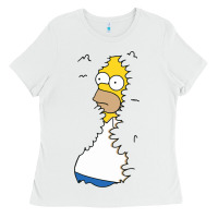 White Homer In Hedges Classic Ladies Tee - StudioElite