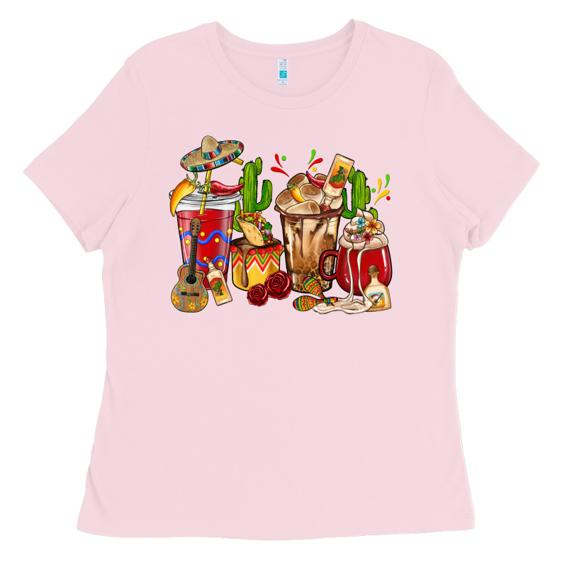 Cino De Mayo Coffee Cups Mexico Ladies Tee by HowdyJamesFarm | Teevron