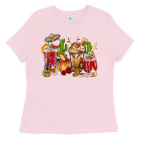 Bubblegum Pink Cino De Mayo coffee cups Mexico Ladies Tee - HowdyJamesFarm