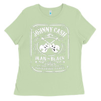 Matcha johnny cash man in black Ladies Tee - StudioElite