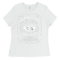 White johnny cash man in black Ladies Tee - StudioElite