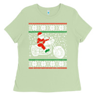 Matcha santa ridin motocycle Ladies Tee - StudioElite